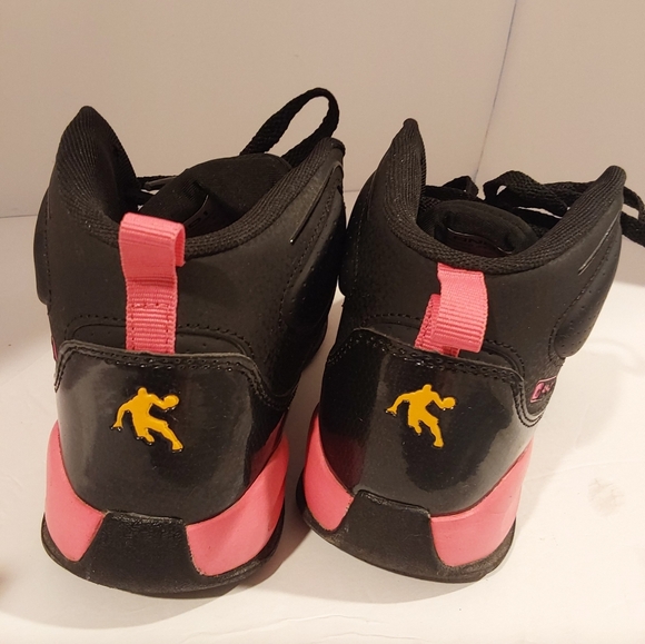 AND1 High-Top Basketball Sneaker Women Sz 8.5 Black/Pink - Picture 5 of 7